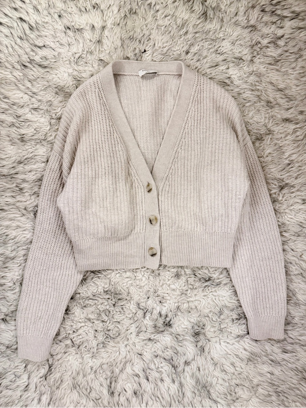 Babaton ‘Canberra’ Merino Wool Cardigan - Heather Light Grey